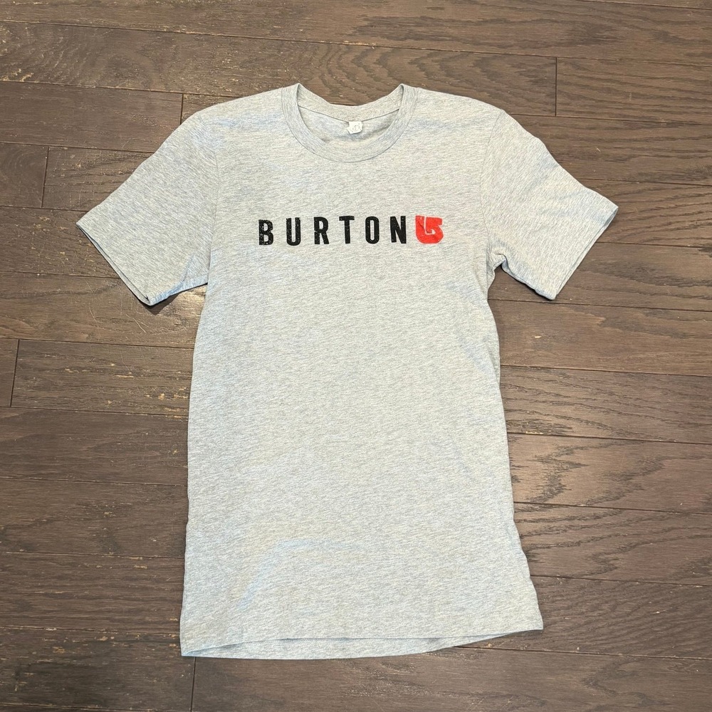 Burton Boyne Graphic T-Shirt Heather Gray Womens Small Snowboard Short Sleeve